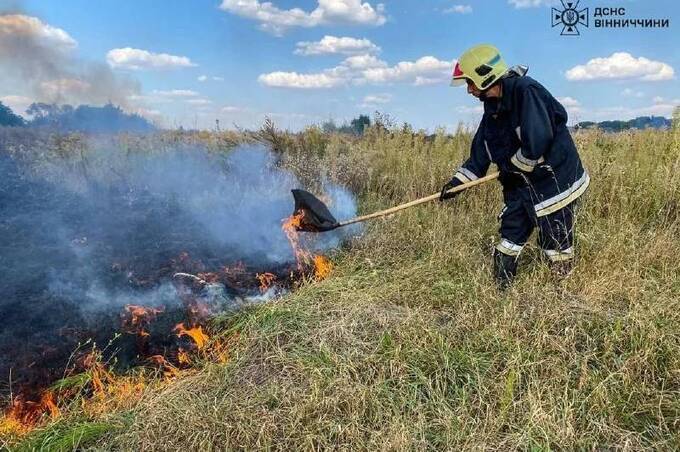 За добу рятувальники Вінниччини ліквідували 35 пожеж в екосистемах